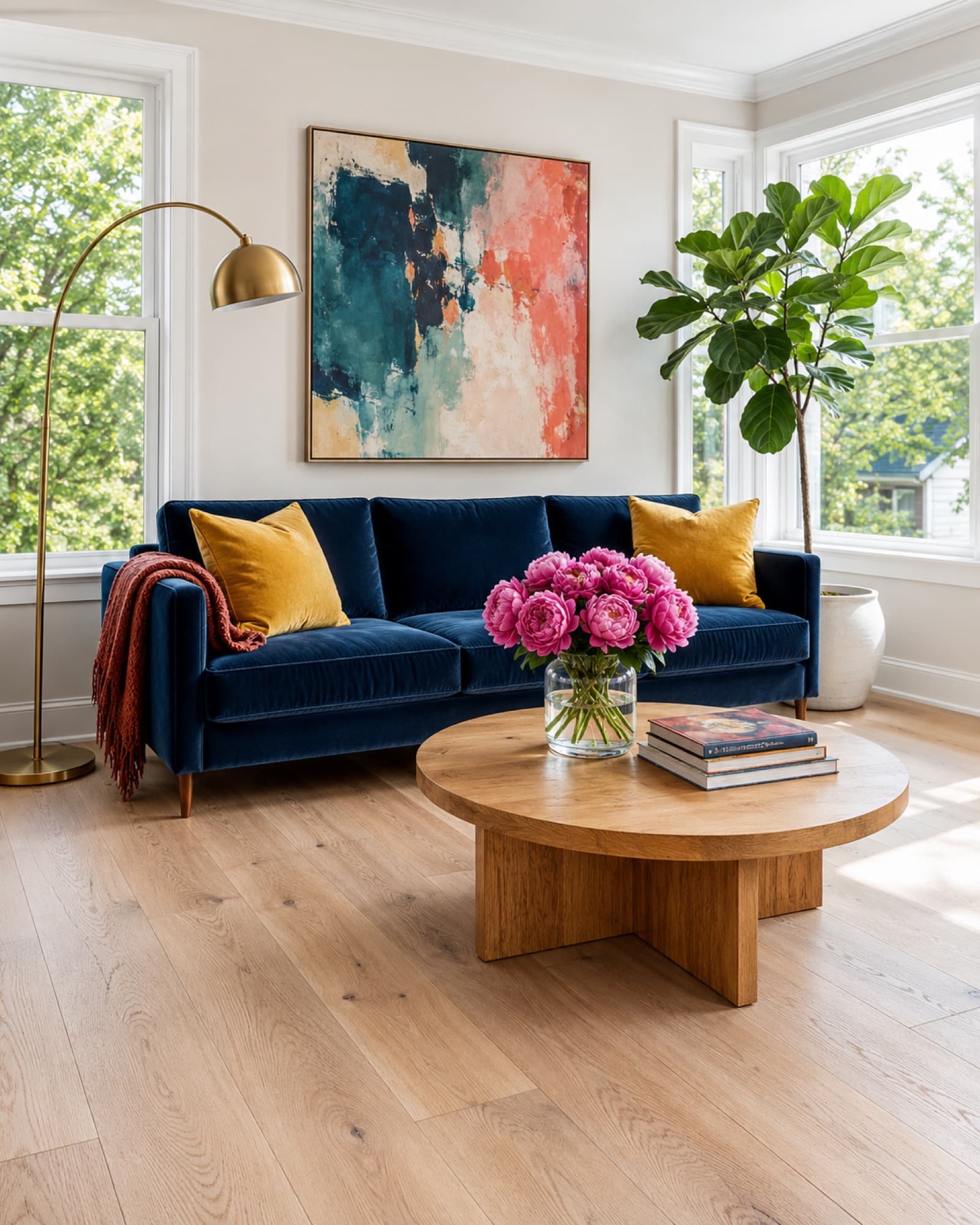 Living Room — Wide-plank White Oak