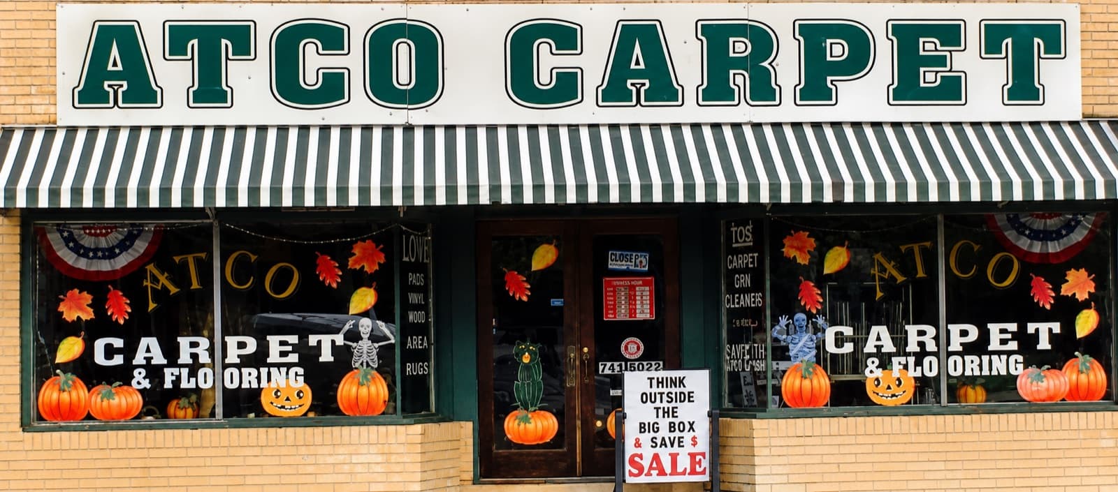 The original Atco Carpet storefront
